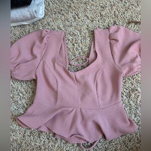 Altar’d State Pink Top with Tie Back